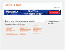 Tablet Screenshot of meteoa12jours.net